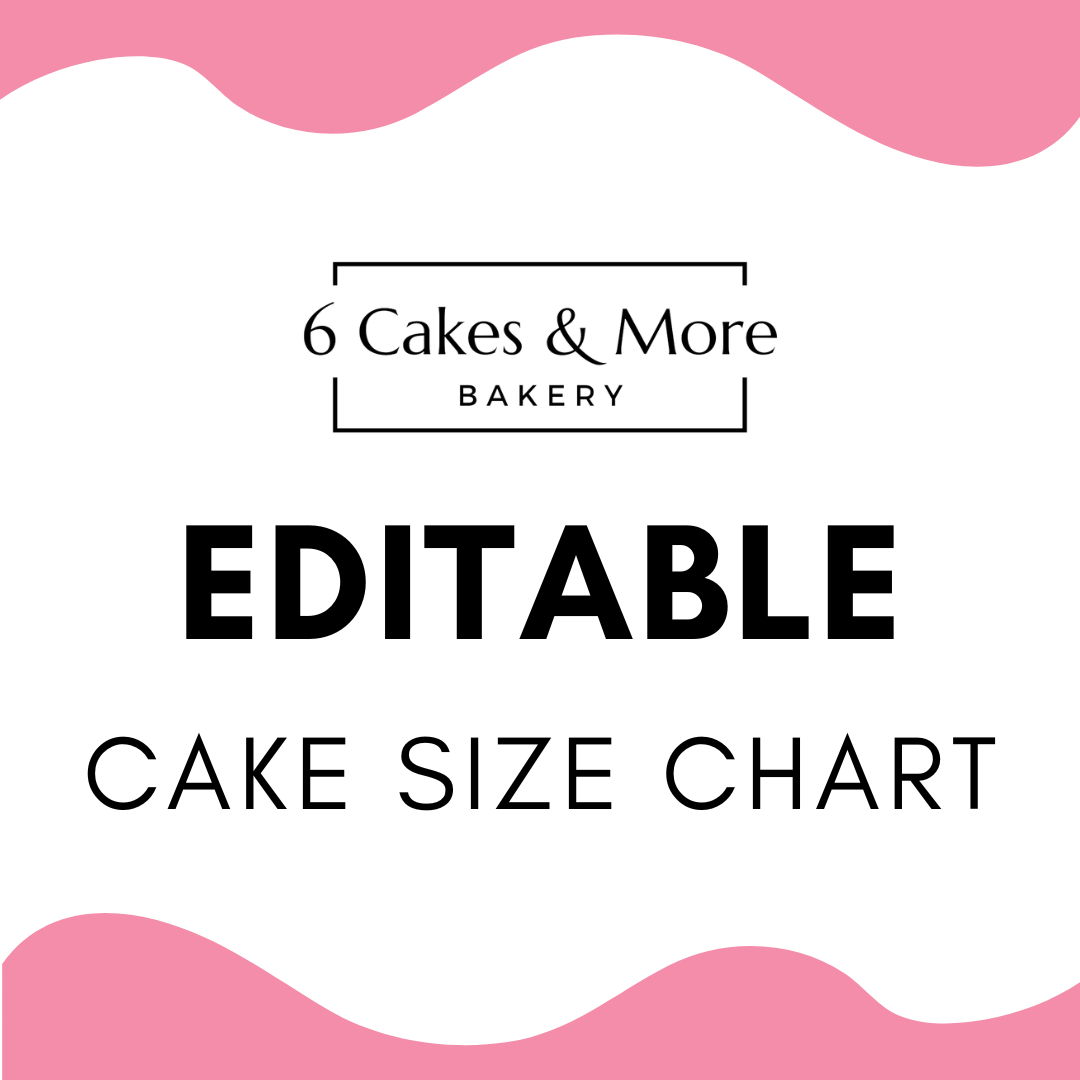 Editable Cake Sizing Chart
